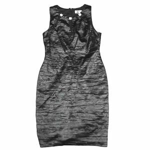 Eliza J Dress Womens 8 Sleeveless Silver/Pewter Fitted